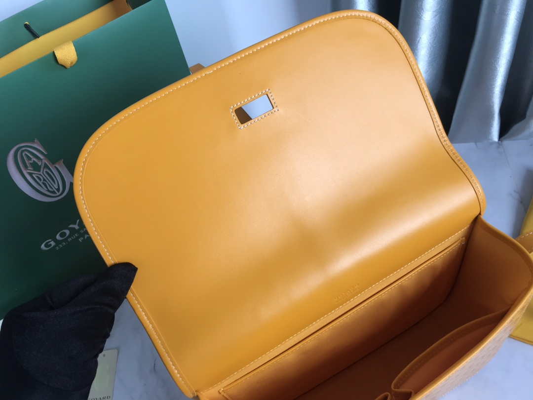 Goyard 2MMLTY01CL01P Belvedere MM Bag GY020183 Yellow