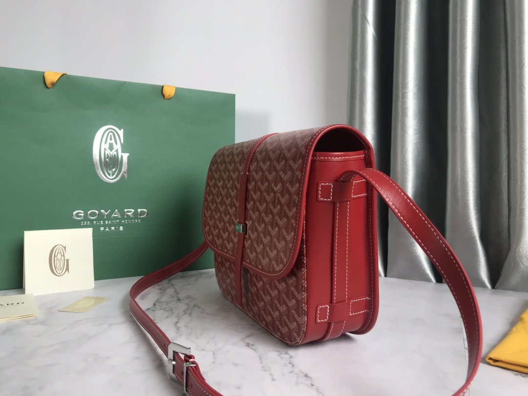 Goyard 2MMLTY01CL01P Belvedere MM Bag GY020183 Red