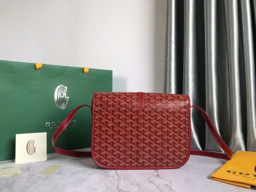 Goyard 2MMLTY01CL01P Belvedere MM Bag GY020183 Red