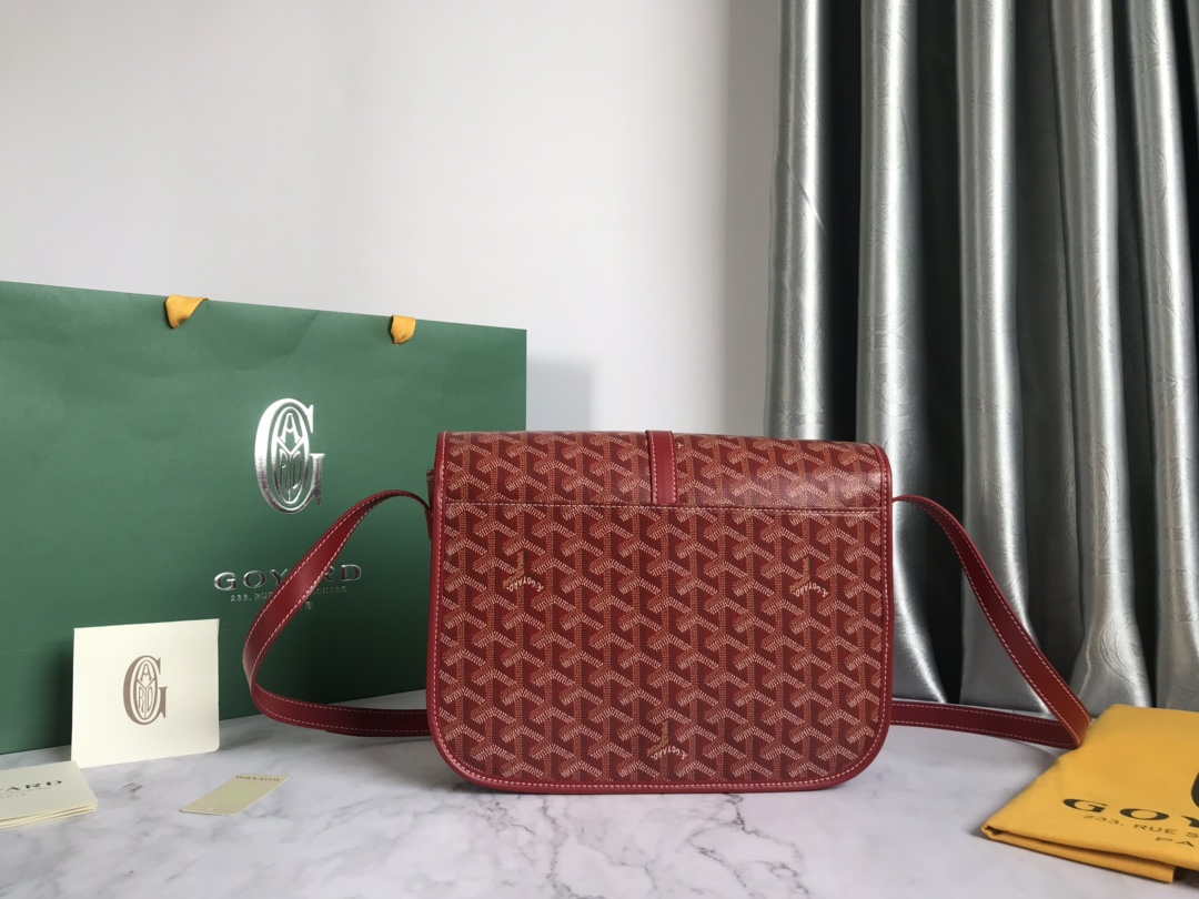 Goyard 2MMLTY01CL01P Belvedere MM Bag GY020183 Red