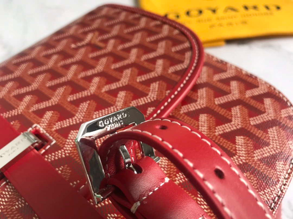 Goyard 2MMLTY01CL01P Belvedere MM Bag GY020183 Red