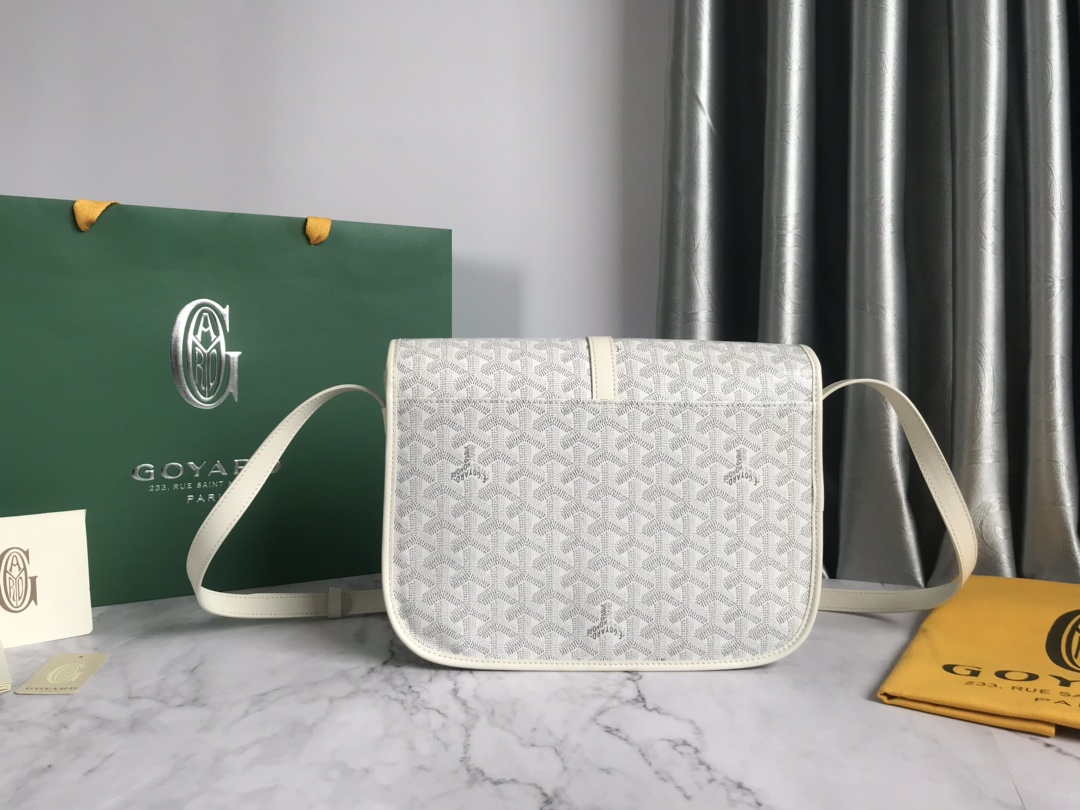 Goyard 2MMLTY01CL01P Belvedere MM Bag GY020183 White