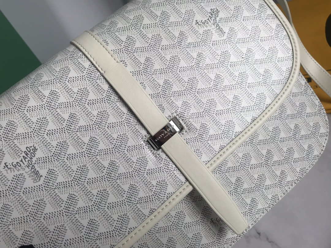 Goyard 2MMLTY01CL01P Belvedere MM Bag GY020183 White