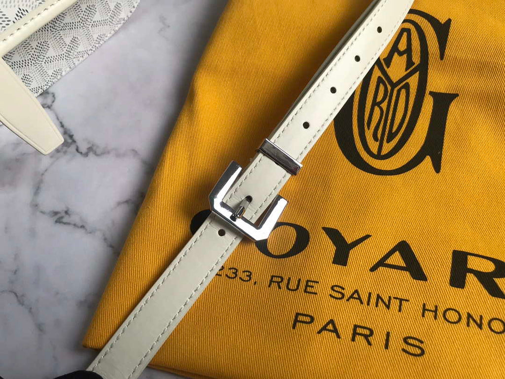 Goyard 2MMLTY01CL01P Belvedere MM Bag GY020183 White