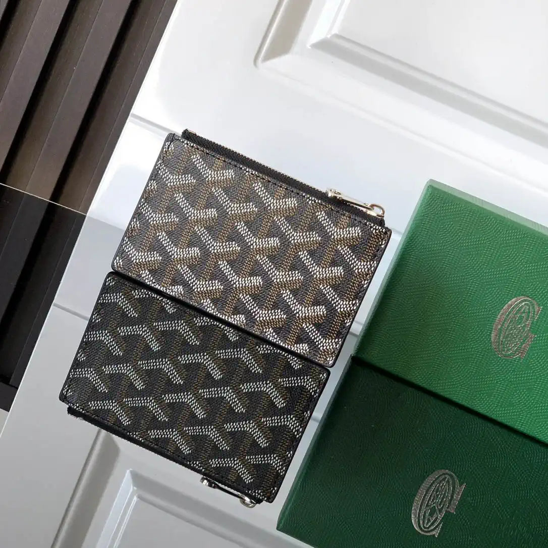 Goyard BOURBOPMLTY01CL03P Bourbon zipped card holder G25162