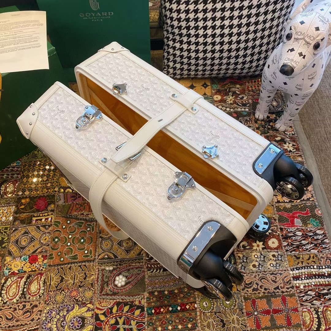 Goyard BOURG2PMLTY01CL03P Bourget PM Trolley Case G99015 White