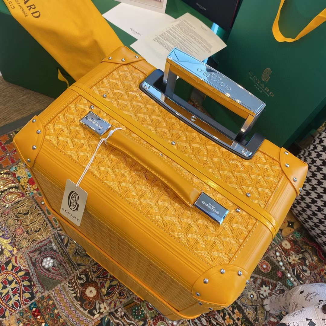 Goyard BOURG2PMLTY01CL03P Bourget PM Trolley Case G99017 Yellow - Default Title - View 4