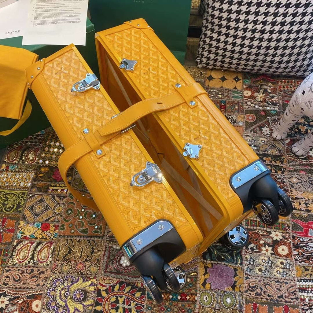 Goyard BOURG2PMLTY01CL03P Bourget PM Trolley Case G99017 Yellow