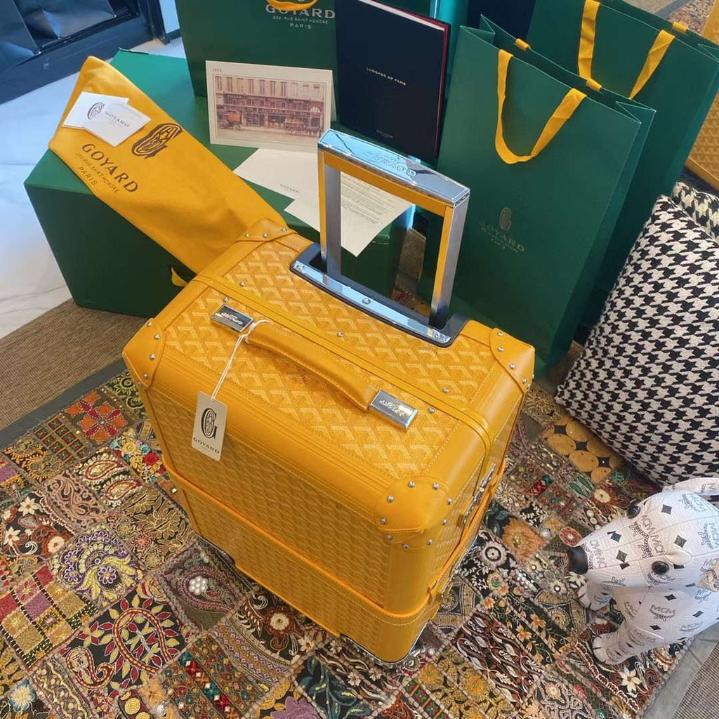 Goyard BOURG2PMLTY01CL03P Bourget PM Trolley Case G99017 Yellow