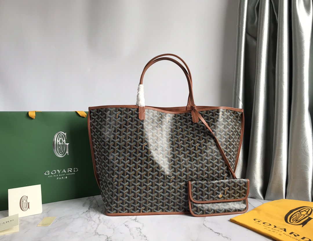 Goyard GMLCG09TY09P Anjou GM Bag Brown with black - Default Title - View 1