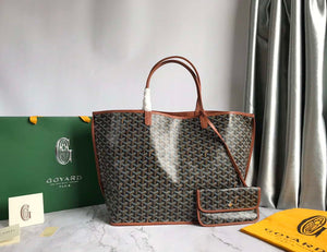 Goyard GMLCG09TY09P Anjou GM Bag Brown with black - Default Title - View 1