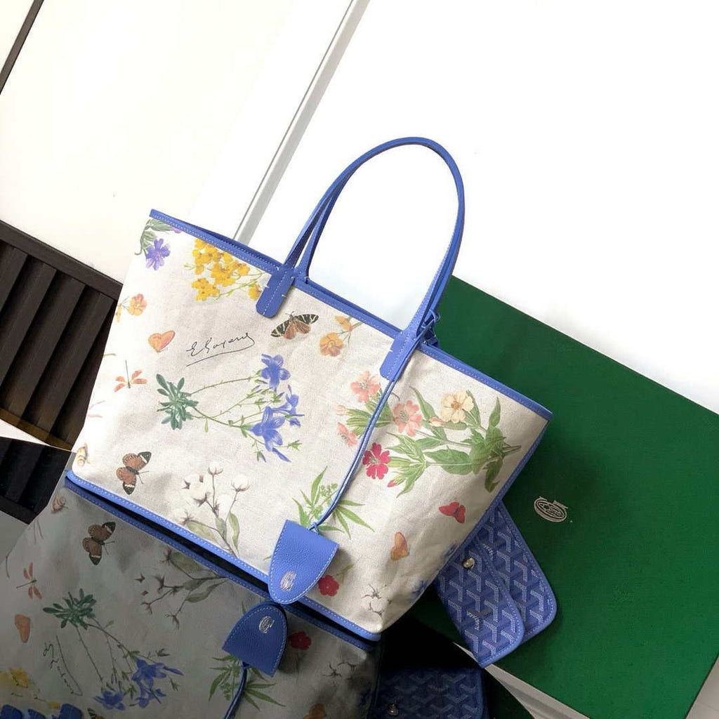 Goyard GMLCG09TY09P Anjou SAINT LOUIS GM Bag Blue