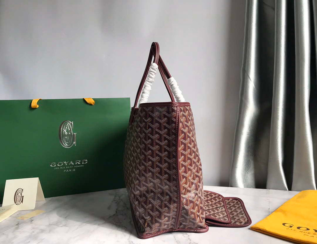 Goyard GMLTY01CL03P Saint Louis GM Bag Wine Red