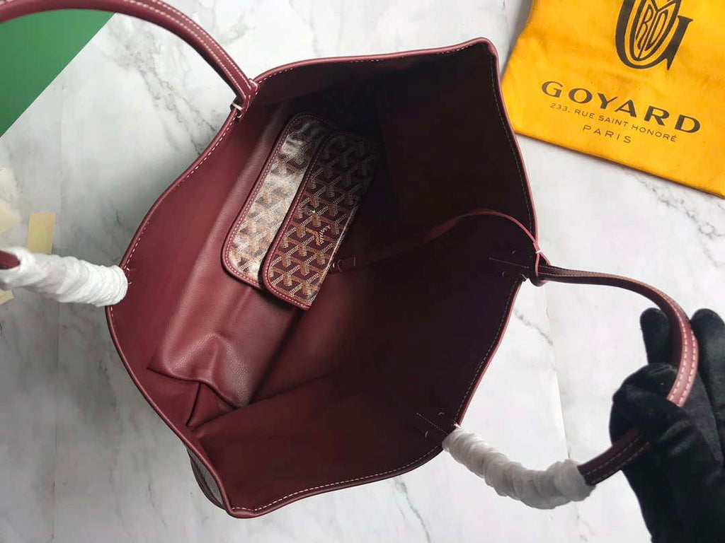 Goyard GMLTY01CL03P Saint Louis GM Bag Wine Red