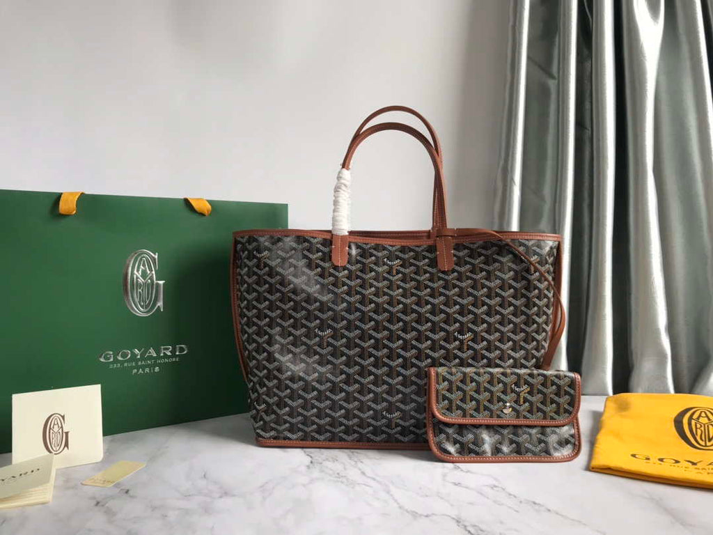 Goyard GMLTY01CL03P Saint Louis GM Bag Black with Brown
