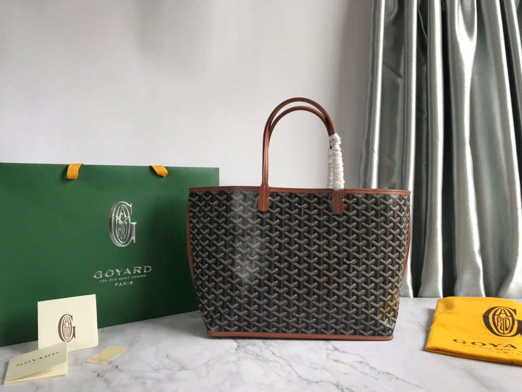 Goyard GMLTY01CL03P Saint Louis GM Bag Black with Brown