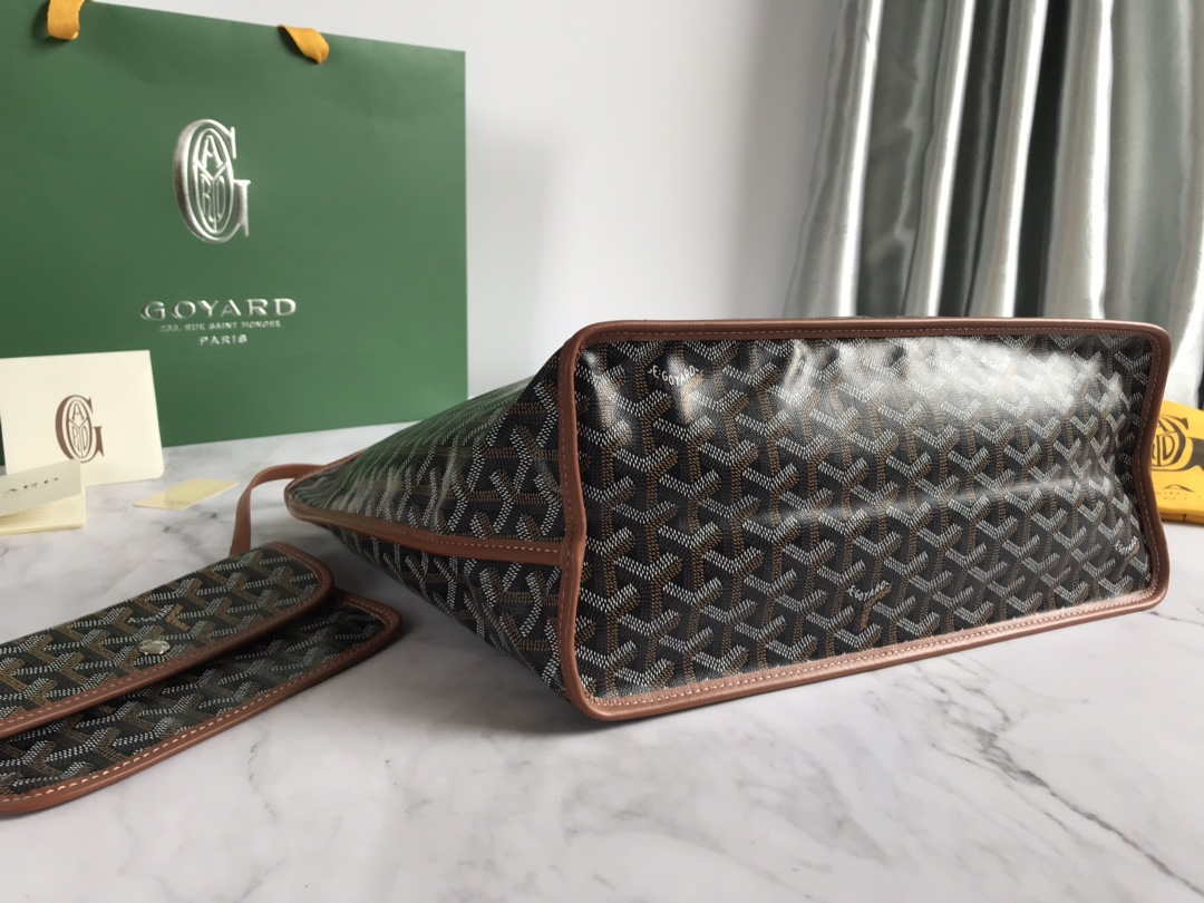Goyard GMLTY01CL03P Saint Louis GM Bag Black with Brown - Default Title - View 4