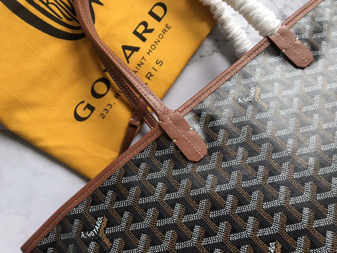 Goyard GMLTY01CL03P Saint Louis GM Bag Black with Brown - Default Title - View 5
