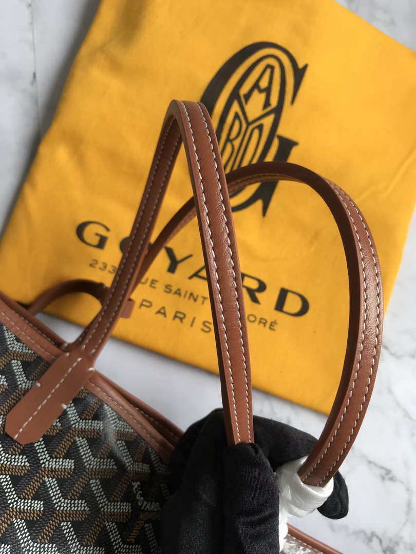 Goyard GMLTY01CL03P Saint Louis GM Bag Black with Brown - Default Title - View 6