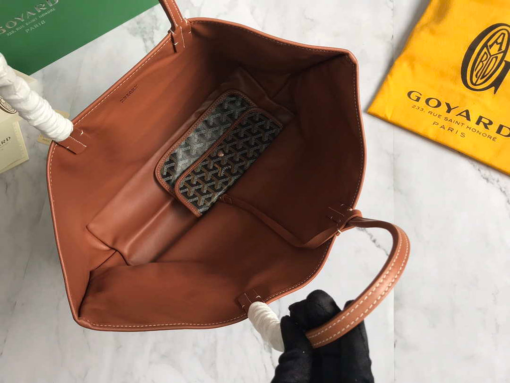 Goyard GMLTY01CL03P Saint Louis GM Bag Black with Brown