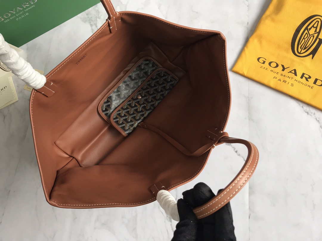 Goyard GMLTY01CL03P Saint Louis GM Bag Black with Brown - Default Title - View 9