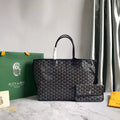 Goyard GMLTY01CL03P Saint Louis GM Bag Brown with Navy Blue - Default Title - View 1