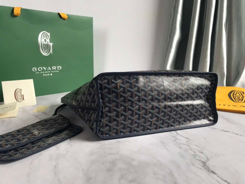 Goyard GMLTY01CL03P Saint Louis GM Bag Brown with Navy Blue