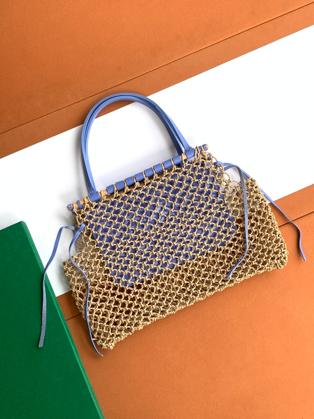 Goyard GY8112 Sac Aligre PM Mesh Bag Blue