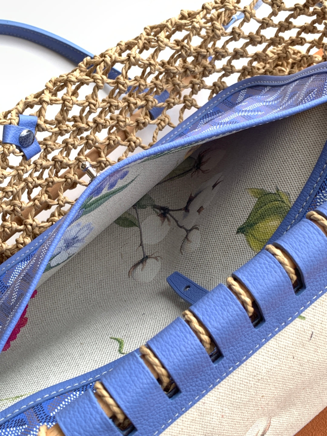 Goyard GY8112 Sac Aligre PM Mesh Bag Blue