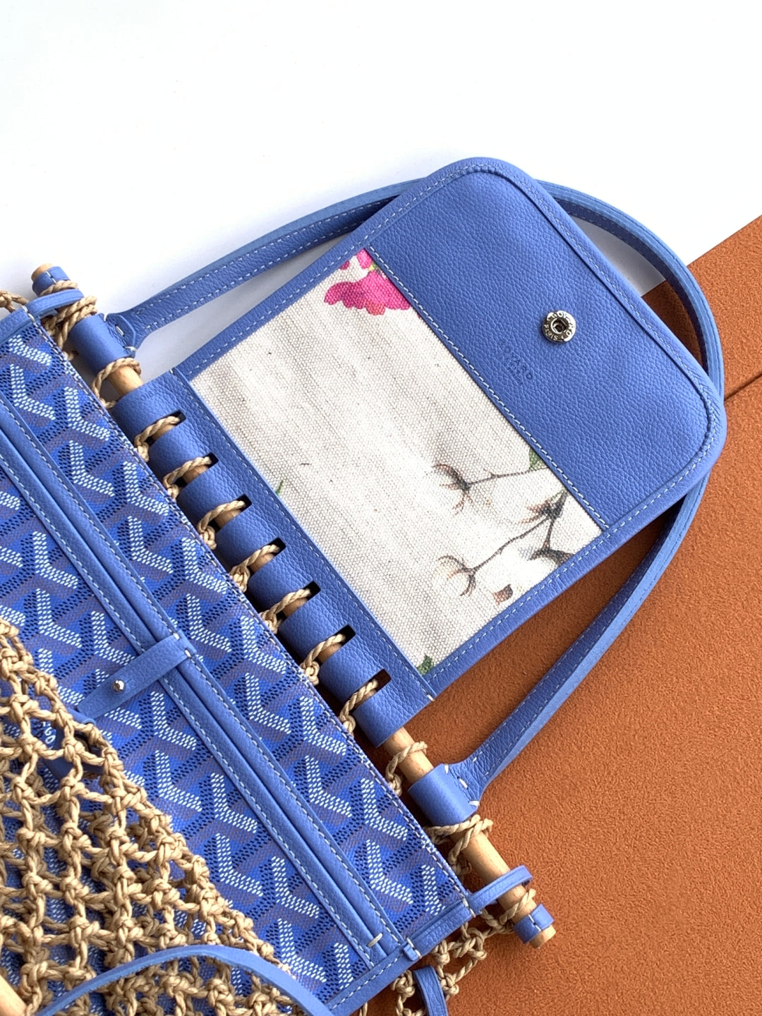 Goyard GY8112 Sac Aligre PM Mesh Bag Blue