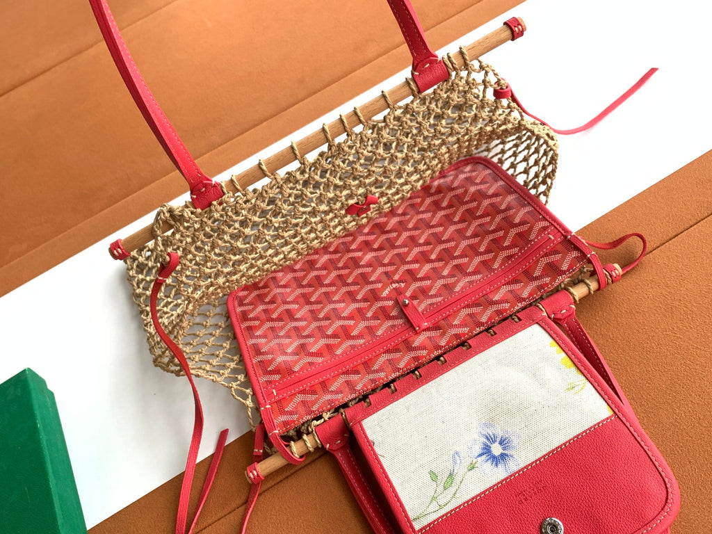 Goyard GY8112 Sac Aligre PM Mesh Bag Red