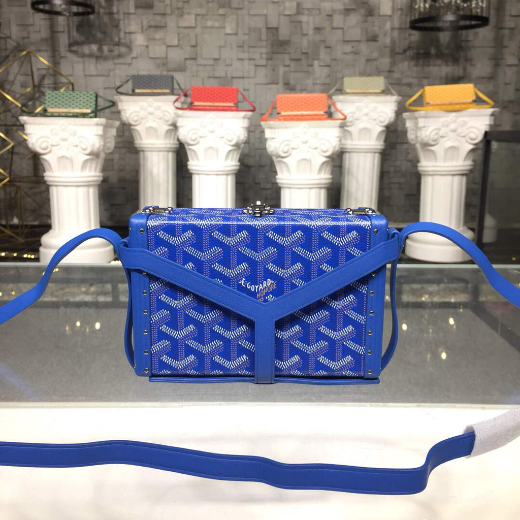 Goyard MINA08PMLTY01CL01P Minaudi¨¨re Trunk Bag Blue