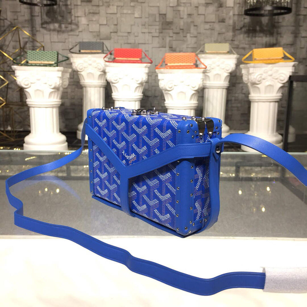 Goyard MINA08PMLTY01CL01P Minaudi¨¨re Trunk Bag Blue
