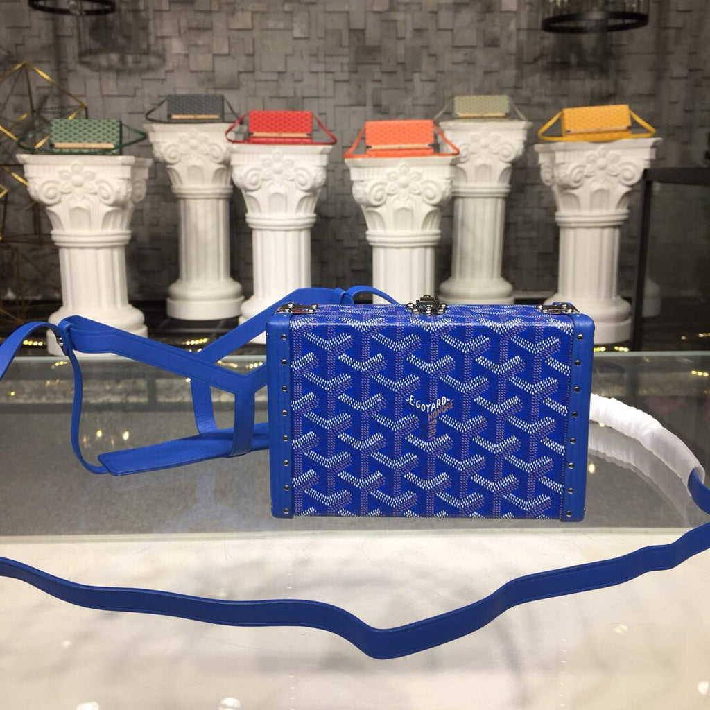 Goyard MINA08PMLTY01CL01P Minaudi¨¨re Trunk Bag Blue