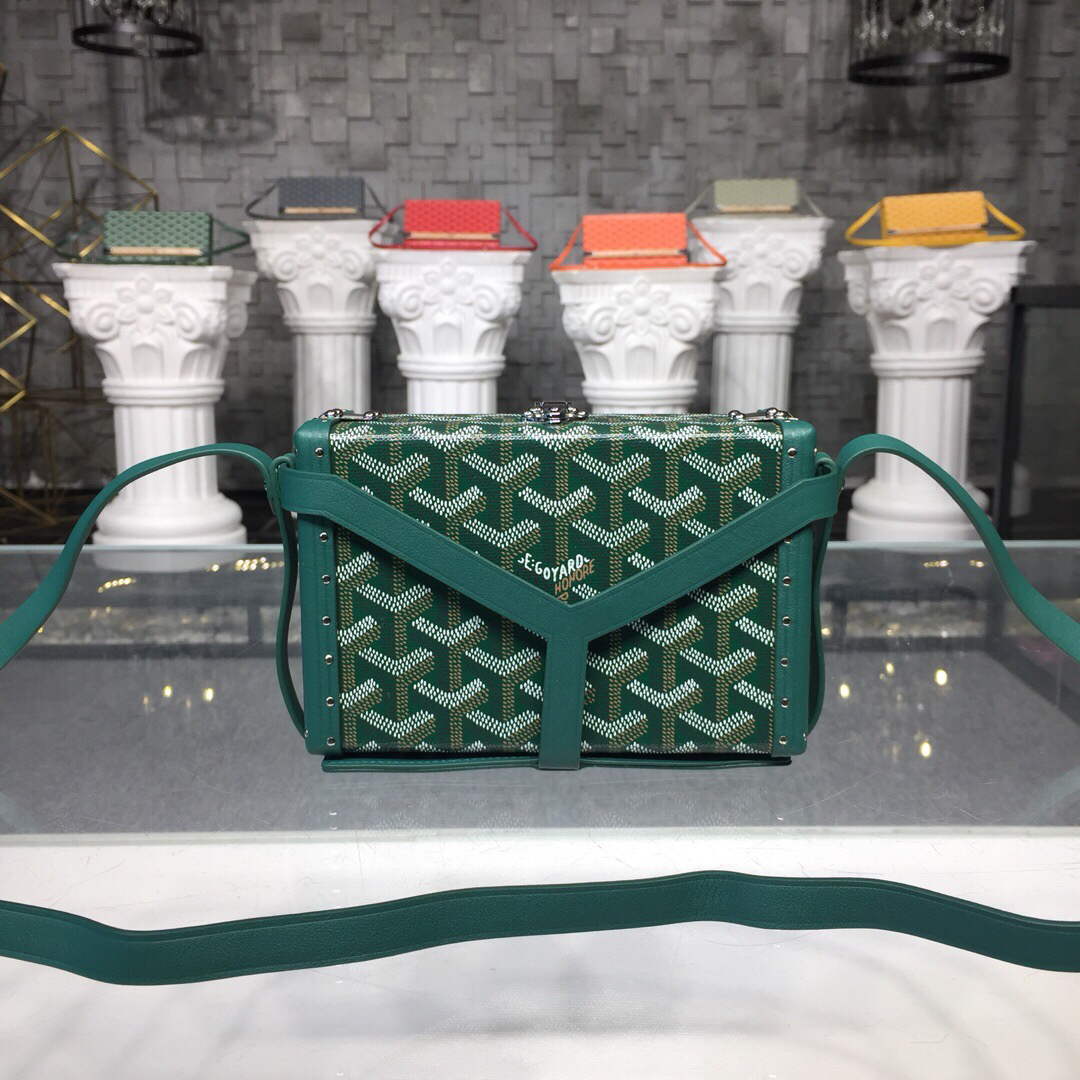 Goyard MINA08PMLTY01CL01P Minaudi¨¨re Trunk Bag Green