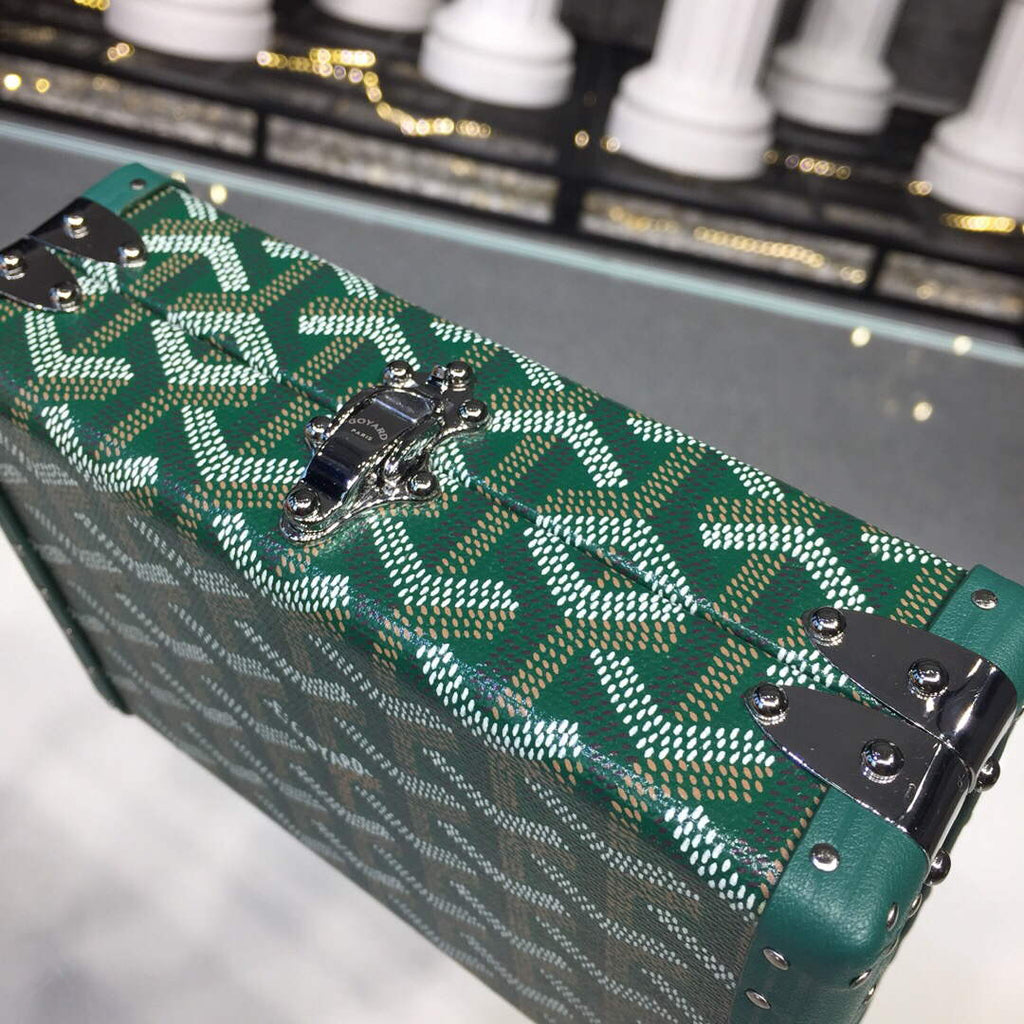 Goyard MINA08PMLTY01CL01P Minaudi¨¨re Trunk Bag Green