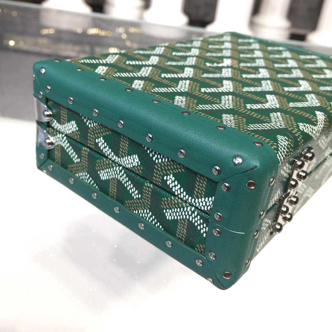 Goyard MINA08PMLTY01CL01P Minaudi¨¨re Trunk Bag Green