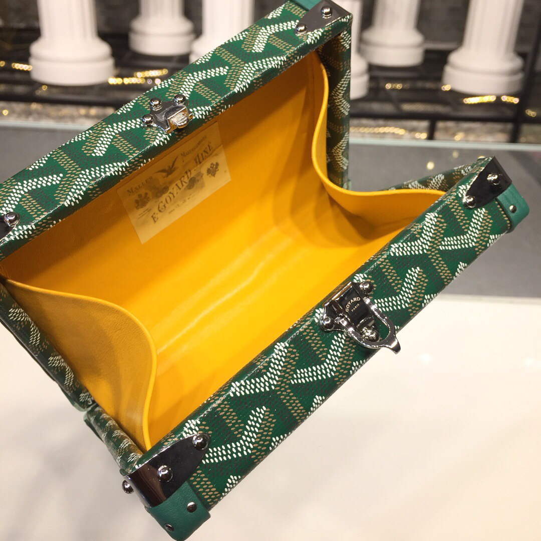 Goyard MINA08PMLTY01CL01P Minaudi¨¨re Trunk Bag Green
