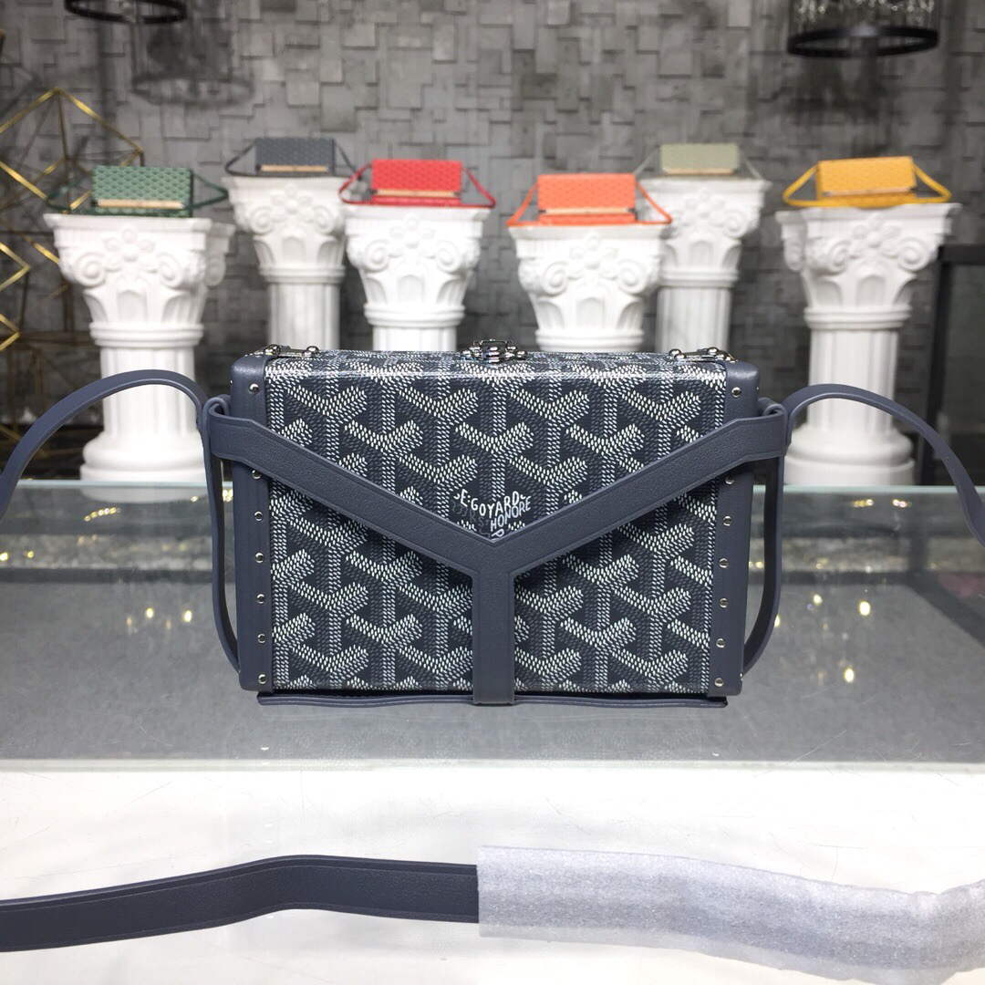 Goyard MINA08PMLTY01CL01P Minaudi¨¨re Trunk Bag Gray