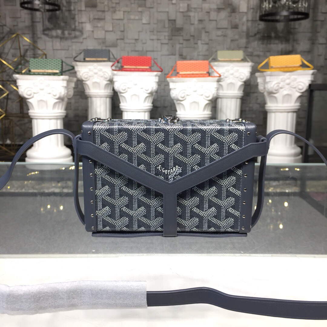 Goyard MINA08PMLTY01CL01P Minaudi¨¨re Trunk Bag Gray