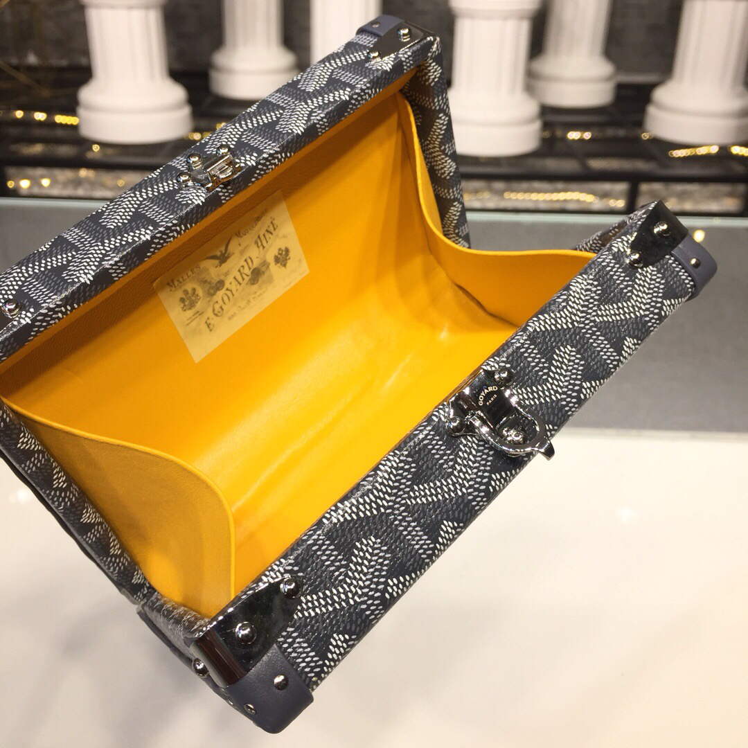 Goyard MINA08PMLTY01CL01P Minaudi¨¨re Trunk Bag Gray