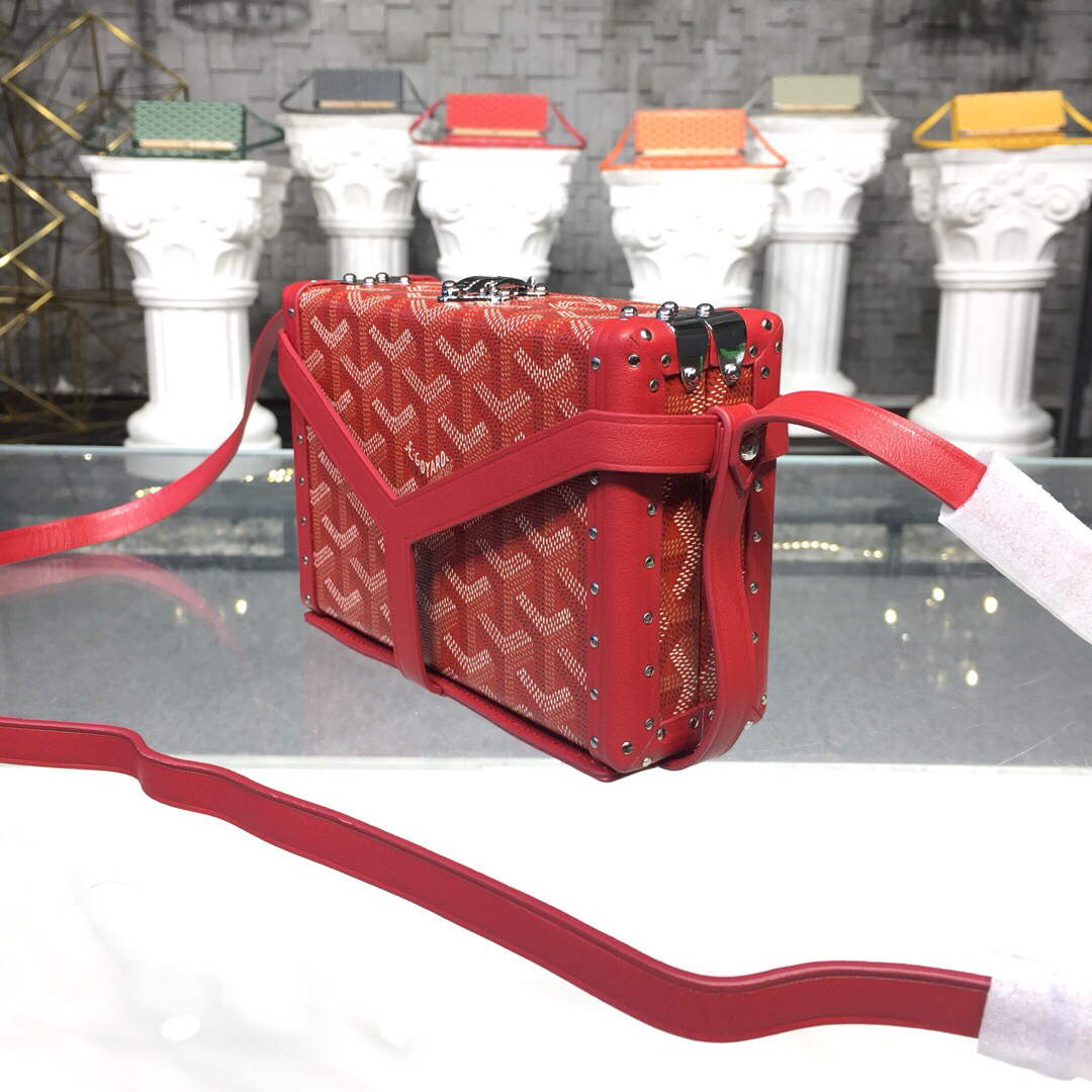 Goyard MINA08PMLTY01CL01P Minaudi¨¨re Trunk Bag Red