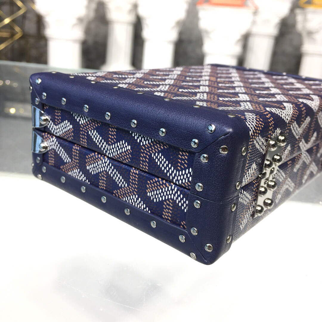 Goyard MINA08PMLTY01CL01P Minaudi¨¨re Trunk Bag Navy Blue