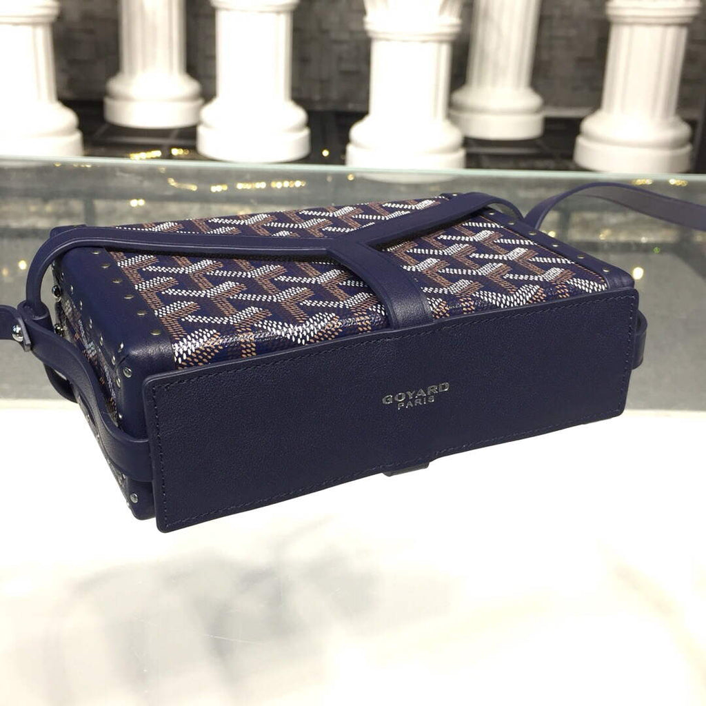 Goyard MINA08PMLTY01CL01P Minaudi¨¨re Trunk Bag Navy Blue