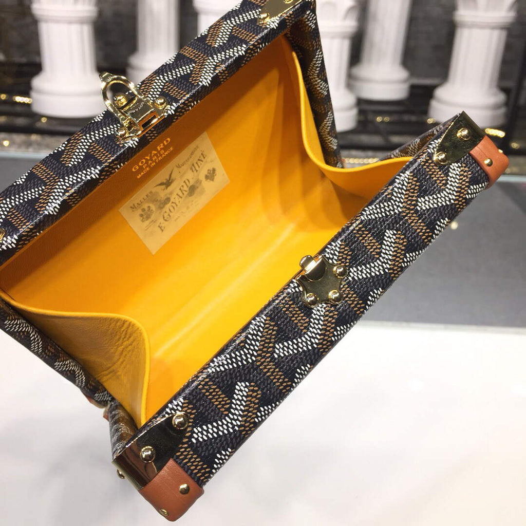 Goyard MINA08PMLTY01CL01P Minaudi¨¨re Trunk Bag Brown