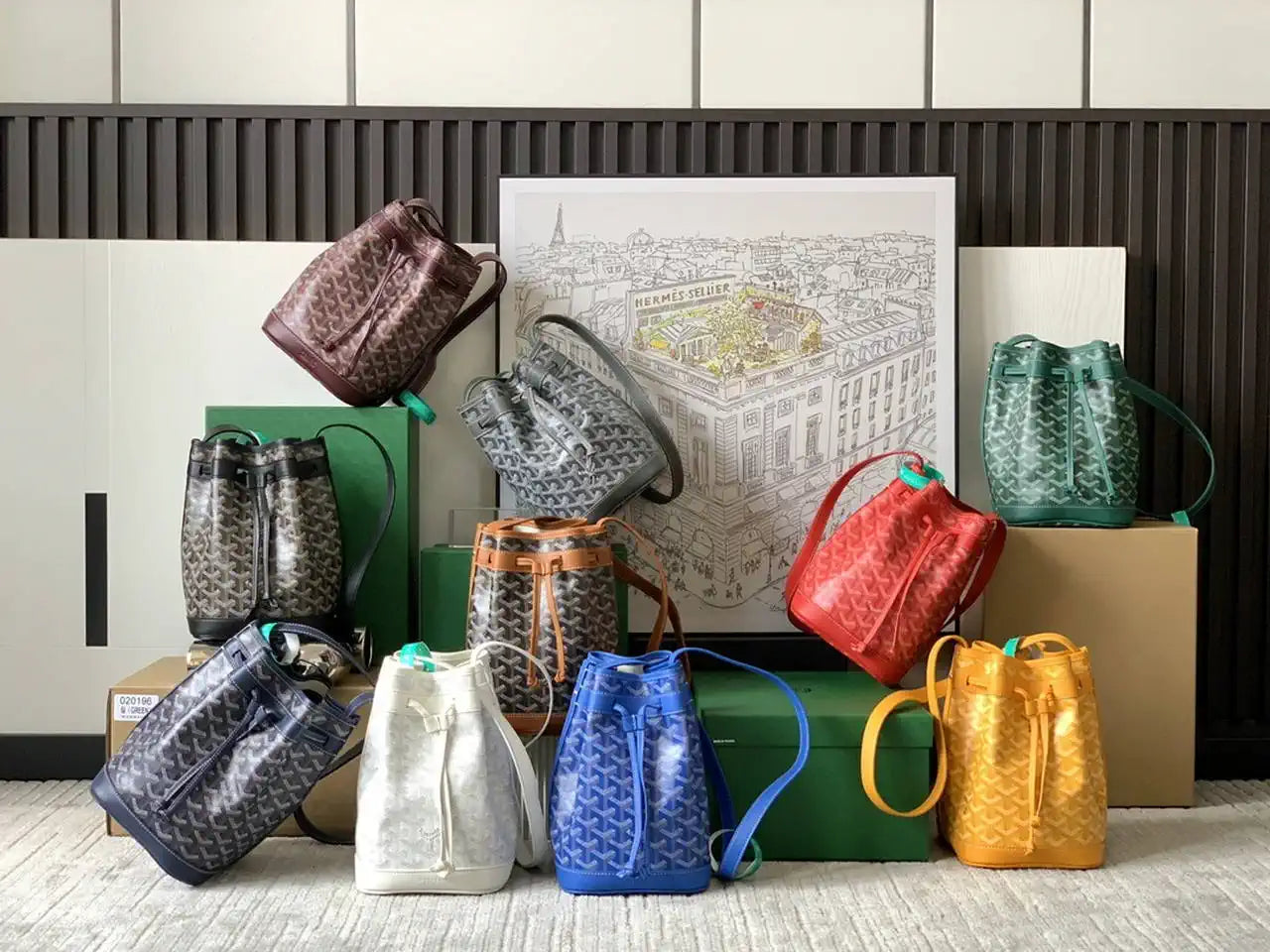 Goyard PEFLOTPMLTY01CL03P Petit Flot Bucket Bag Gy9010