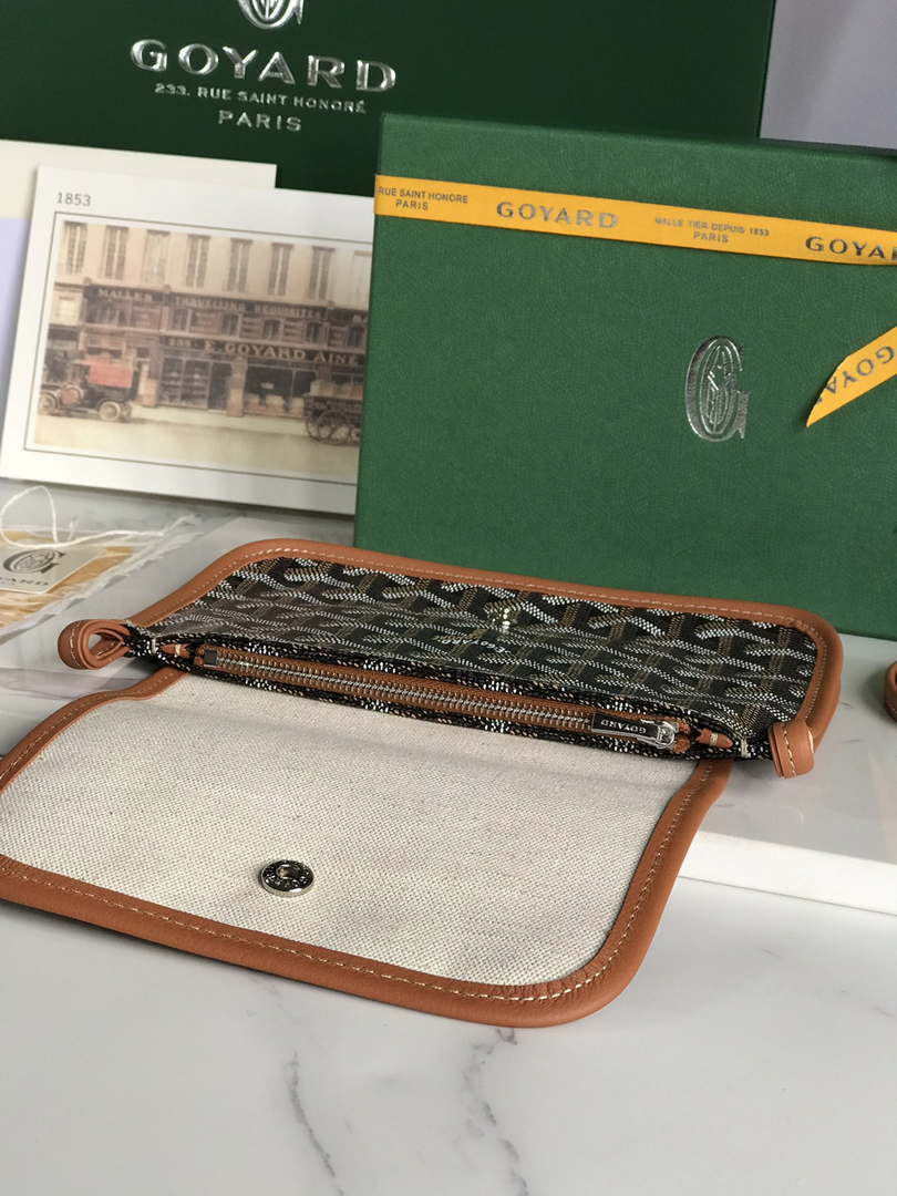 Goyard PLUMETPMLTY50CL50P Portefeuille Plumet Pocket Wallet Black& Brown