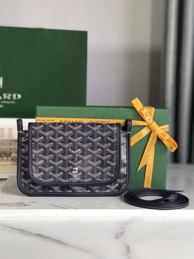 Goyard PLUMETPMLTY50CL50P Portefeuille Plumet Pocket Wallet Navy Blue - Default Title - View 1