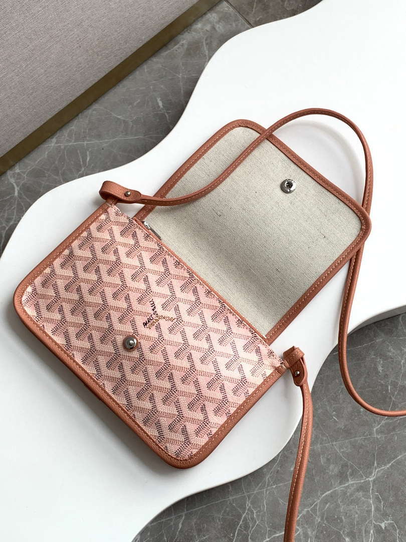 Goyard PLUMETPMLTY50CL50P Portefeuille Plumet Pocket Wallet Pearly Pink