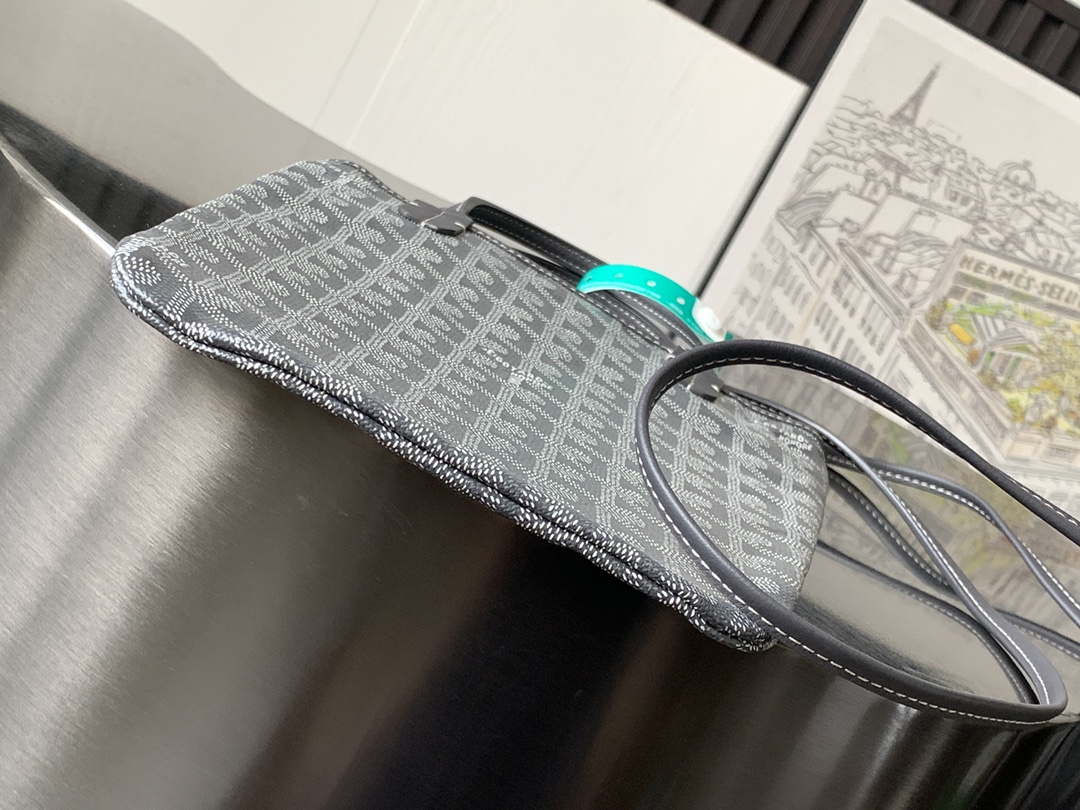 Goyard POICLAPMLTY11CL61P Poitiers Claire Voie Bag Gray &Black